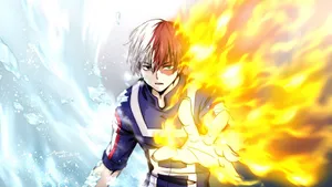 Hd Todoroki Flame And Ice Wallpaper