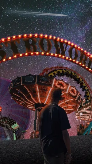 Hd Travis Scott Astroworld Amusement Park Wallpaper