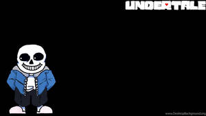 Hd Undertale Sans Black Cover Wallpaper