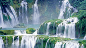 Hd Waterfall Of Vietnam's Ban Gioc Water Falls Wallpaper