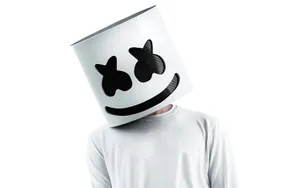 Head Tilt Marshmello White Wallpaper