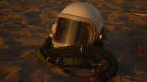Headgear Of Astronaut In Space Wallpaper