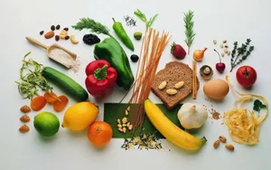 Healthy Meal Made Of Fruits And Vegetables Wallpaper