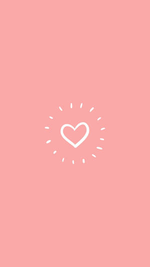 Heart And Lines Cute Iphone Wallpaper