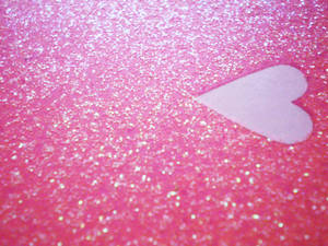 Heart In Pink Sparkles Wallpaper