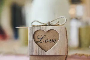 Heart Love Paper Gift Box Wallpaper