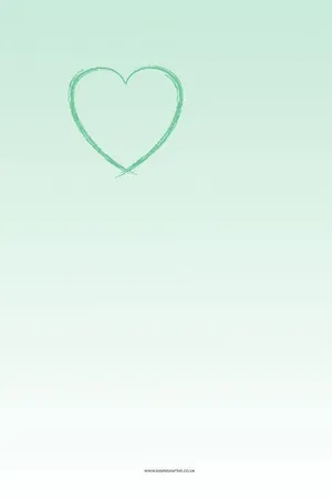 Heart On Ombre Mint Green Iphone Wallpaper