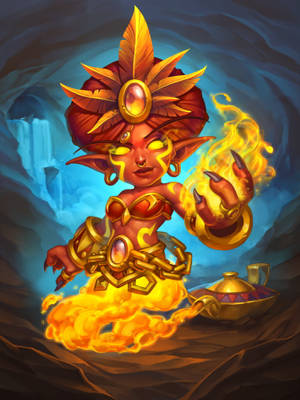 Hearthstone Phone Jeeru Orange Aesthetic Magic Wallpaper