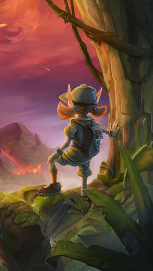 Hearthstone Phone Quest Warrior Looking At View Wallpaper