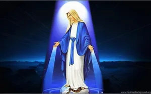 Heavenly Portrait Of Virgin Mary Wallpaper