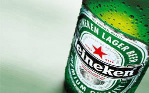 Heineken Lager Beer Bottle Close Up Wallpaper