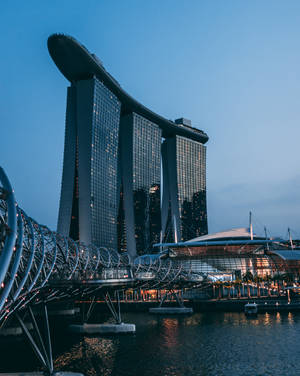 Helix Bridge At Singapore Wallpaper