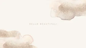 Hello Beautiful Watercolor Background Wallpaper