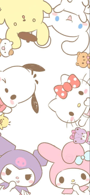 Hello Kitty And Friends Having Fun Together Wallpaper