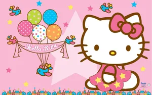 Hello Kitty Pink Birthday Wallpaper