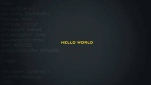 Hello World Computer Command Wallpaper