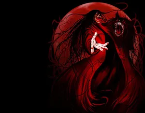 Hellsing Vampire Red Moon Wallpaper