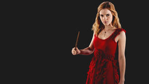 Hermione Granger In Red Dress Wallpaper