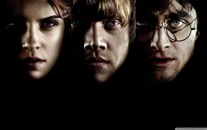 Hermione Granger With Friends Film Cover Wallpaper