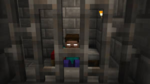 Herobrine Minecraft Jail Wallpaper