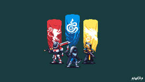 Heroes Pixel Artwork Destiny 2 Wallpaper