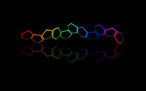 Hexagon Rainbow Link Wallpaper
