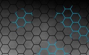 Hexagonal Pattern With Cool Colors Wallpaper