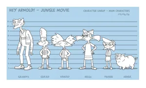 Hey Arnold Character Lineup Wallpaper