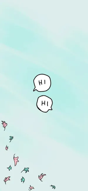 Hi Greeting In Sky Blue Wallpaper