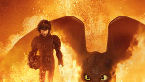 Hiccup And Toothless From How To Train Your Dragon, The Popular Animated Movie Wallpaper