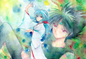 Hiei And Yukina Of Yuyu Hakusho Wallpaper
