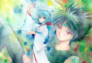 Hiei And Yukina Of Yuyu Hakusho Wallpaper