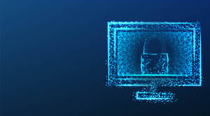 High-definition Digital Blue Computer Lock Screen Wallpaper