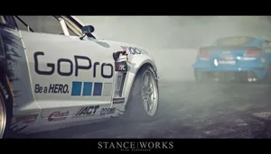 High-octane Gopro Race Sponsorship Wallpaper