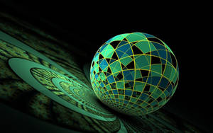 High Res Green Patterned Ball Wallpaper