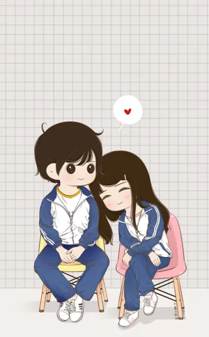 High School Love Story Wallpaper