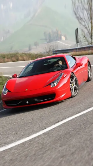 High Speed Ferrari Iphone Wallpaper