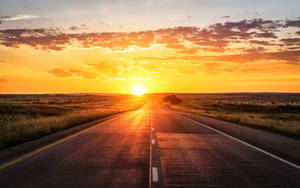 Highway Sunset Wallpaper