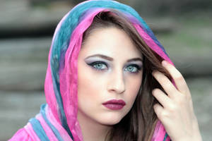 Hijab Girl Fierce Look Wallpaper