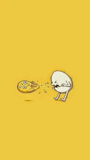 Hilarious Egg Sneezing Wallpaper