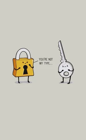 Hilarious Lock And Key Wallpaper