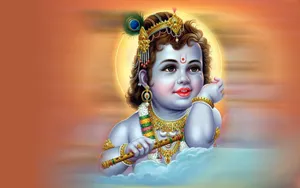 Hindu God Bal Krishna Desktop Wallpaper