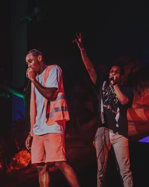 Hip Hop Artists Asap Rocky And Tyler The Creator Share A Laugh Wallpaper