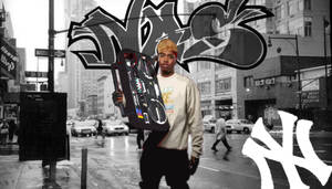 Hip-hop Legend Nas Graffiti Desktop Wallpaper