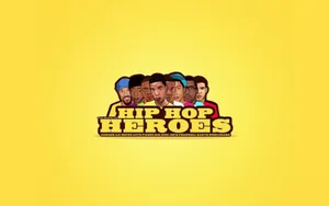 Hiphop Heroes Cartoon Rappers Graphic Design Wallpaper