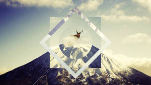 Hipster Indie Snowy Mountain Wallpaper