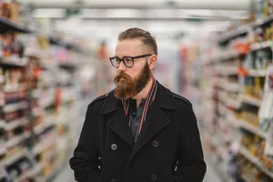 Hipster Thick Beard With Glasses Wallpaper