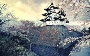 Hirosaki Castle In Japan Wallpaper