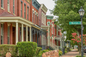 Historic Richmond Rowhouses N Monroe Street Wallpaper
