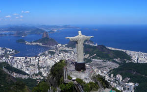 Historical Outlook Statue In Brazil Wallpaper